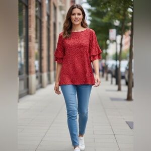 Res Blouse double layer bell sleeve 3XL NWT